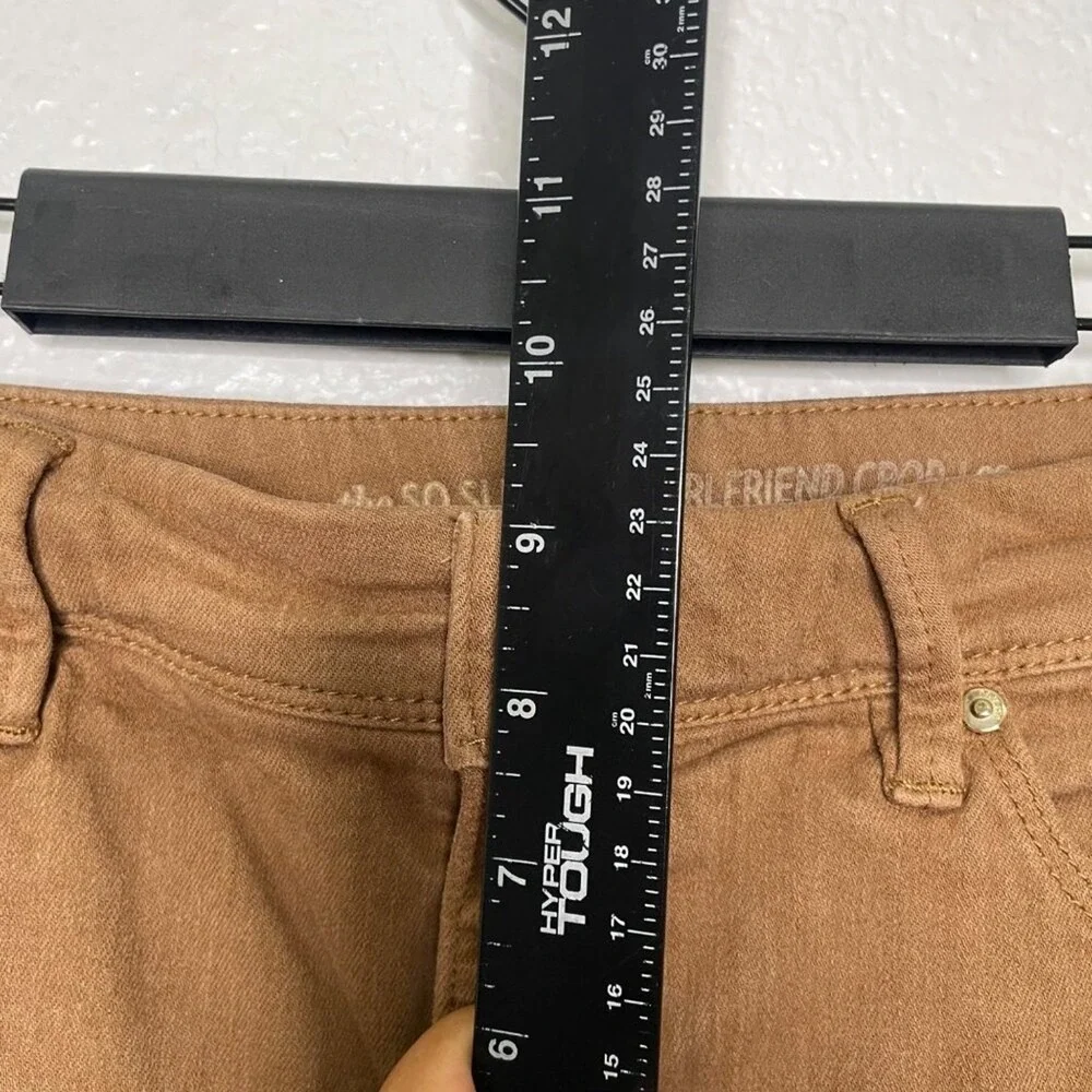 Chicos So Slimming Girlfriend Crop Jeans Brown Earth Tone Size 00 Regular